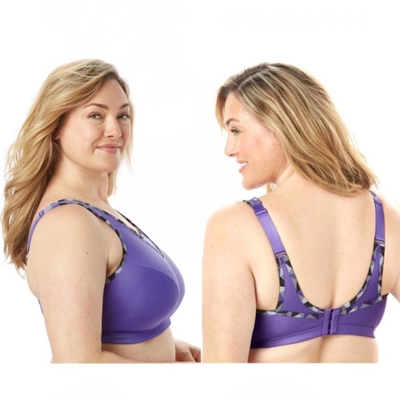 GLAMORISE No-Bounce Support Camisole Bra in Purple - Picture 2 of 9
